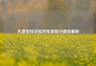 天津专科学校历年录取分数线解析