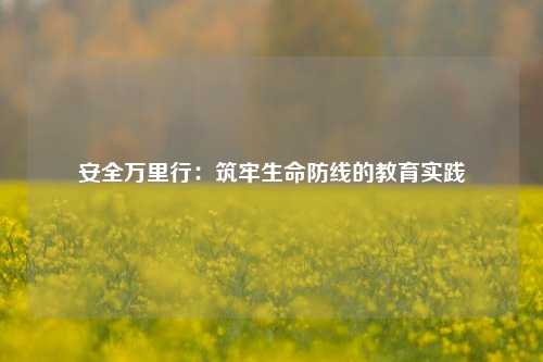 安全万里行：筑牢生命防线的教育实践